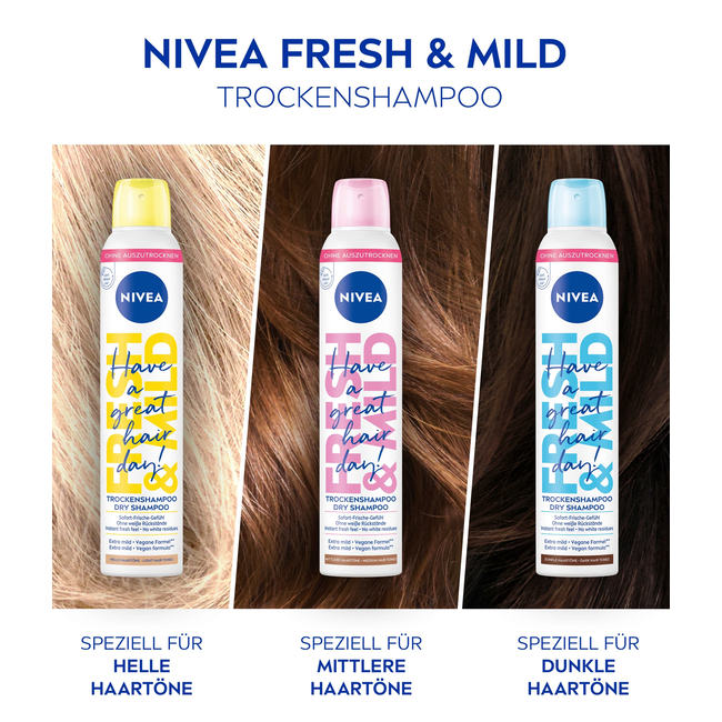 Nivea Droogshampoo Fresh & Mild Medium Haar 200 ml