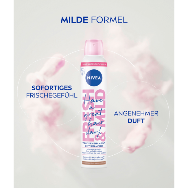 Nivea Droogshampoo Fresh & Mild Medium Haar 200 ml