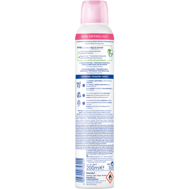 Nivea Droogshampoo Fresh & Mild Medium Haar 200 ml