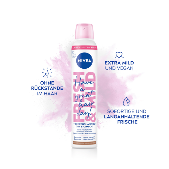 Nivea Droogshampoo Fresh & Mild Medium Haar 200 ml