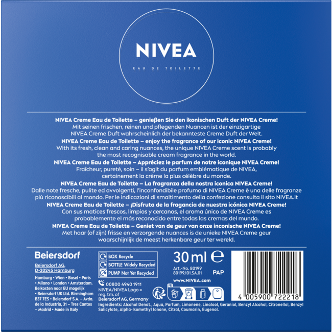 Nivea Creme Eau De Toilette 30 ml