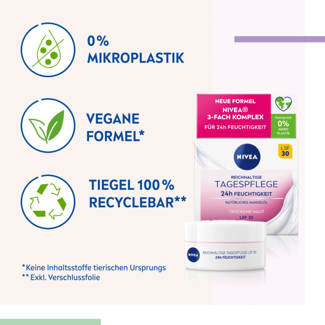 Nivea Voedende Gezichtscrème Droge Huid SPF 30 50 ml