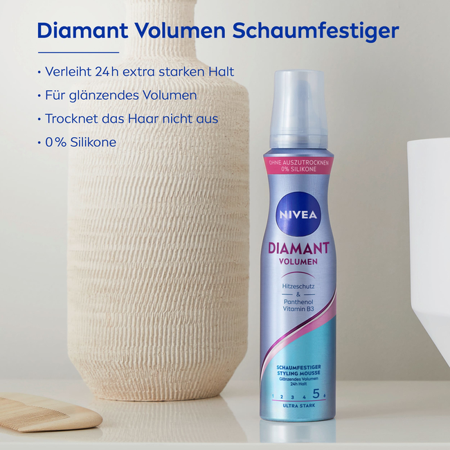 Nivea Haarmousse Diamond Volume 150 ml Duitse Voordeel Drogist