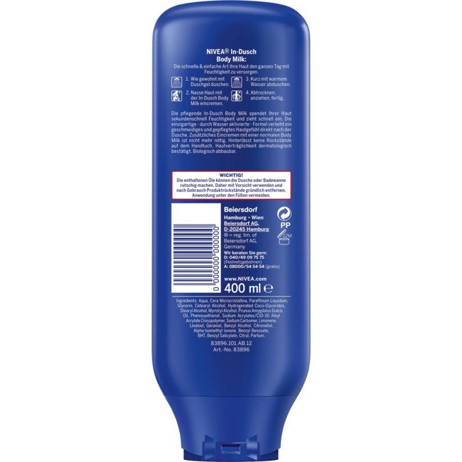 Nivea In-Douche Body Milk 400ml