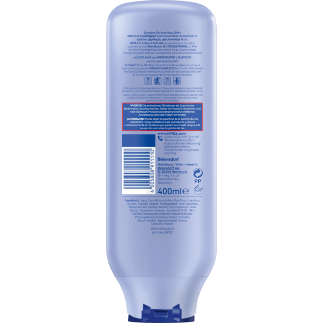 Nivea In-Douche Soft Milk 400 ml