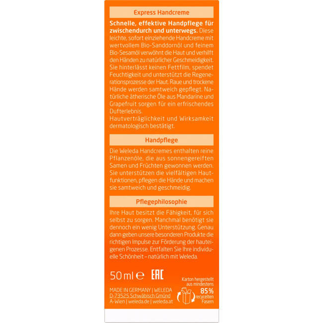 Weleda Handcrème Express Duindoorn 50 ml