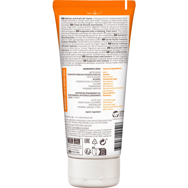 Weleda Crèmedouche Vitality Duindoorn 200 ml