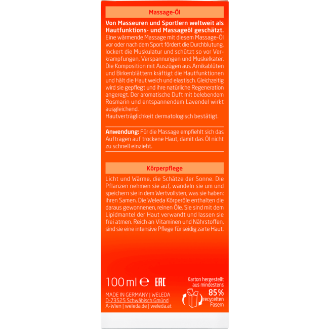 Weleda Lichaamsolie Arnica Massageolie 100 ml