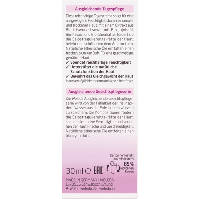Weleda Balancerende Gezichtscrème Iris 30 ml