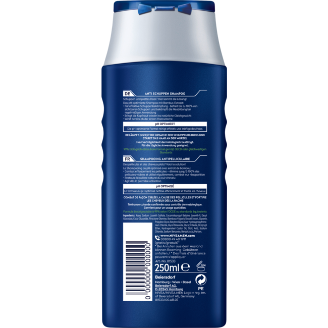 Nivea Men Anti Roos Shampoo 250ml