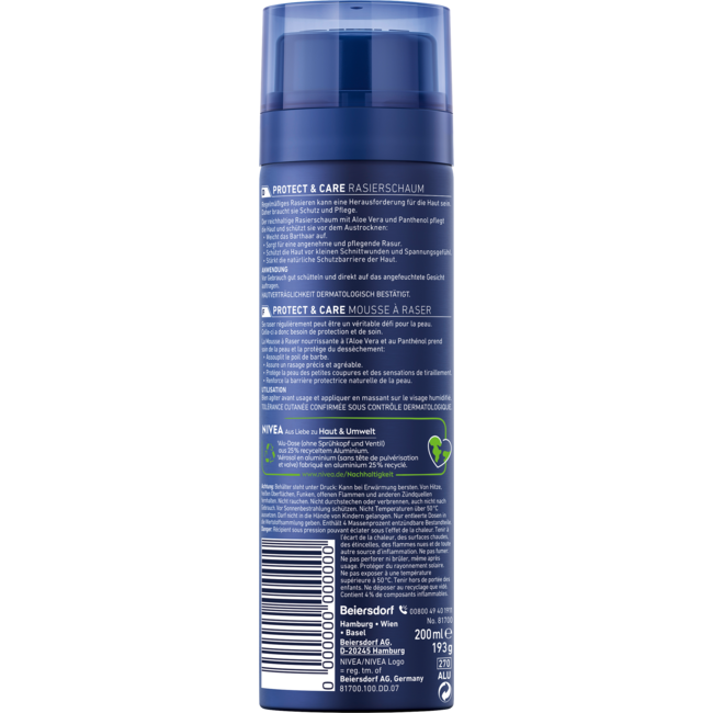 Nivea Men Scheerschuim Protect & Care 200ml