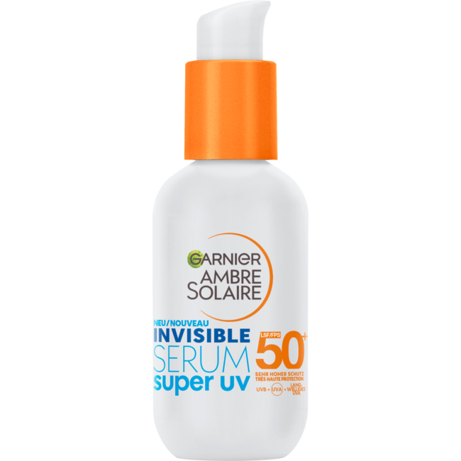 Garnier Ambre Solaire Zonnevloeistof Gezicht Onzichtbaar Serum Super UV, SPF 50+ 30 ml