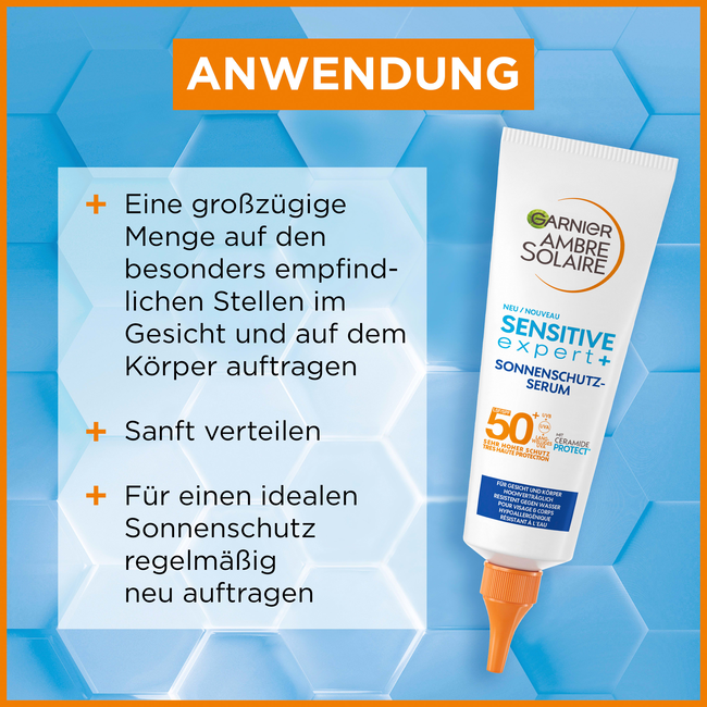 Garnier Ambre Solaire Zonnemelk Serum Sensitive Expert+, SPF 50+ 125 ml