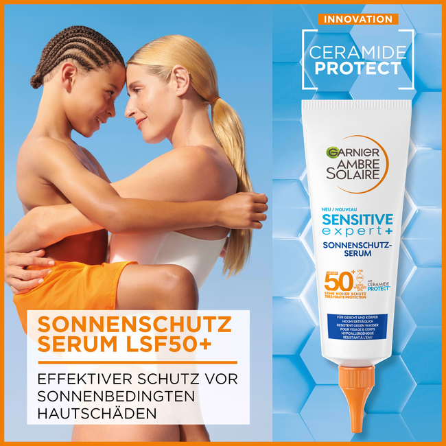 Garnier Ambre Solaire Zonnemelk Serum Sensitive Expert+, SPF 50+ 125 ml