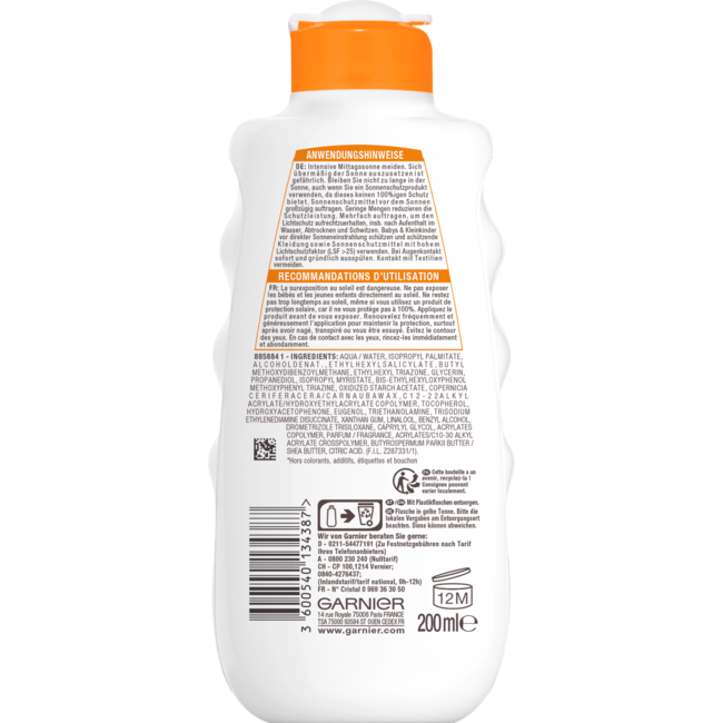 Garnier Ambre Solaire Zonnemelk Hydra 24h SPF 30 200 ml