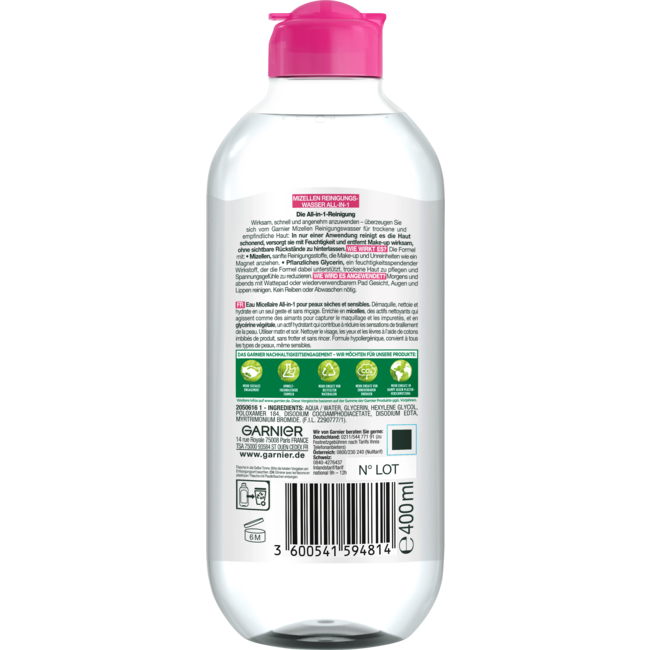 Garnier Skin Active Micellaire Water Droge Huid 400 ml