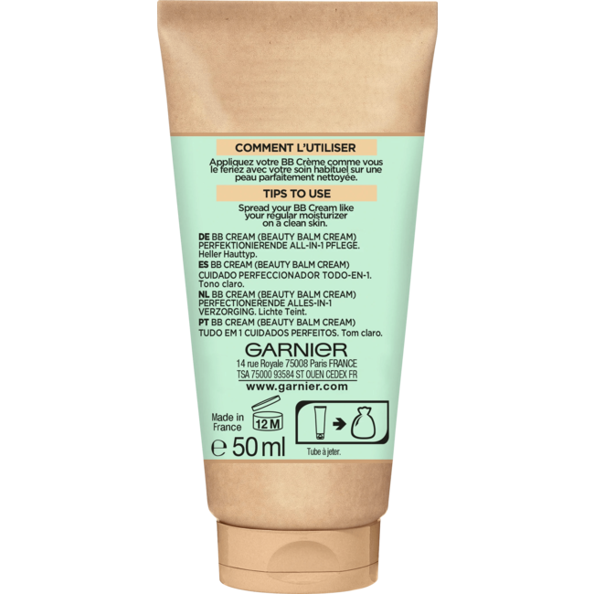 Garnier Skin Active BB Cream All-in-1 Verzorging Licht LSF15 50 ml