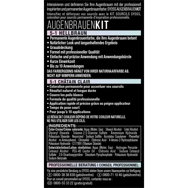 Syoss Wenkbrauwverf Lichtbruin 5-1 17 ml
