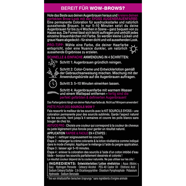 Syoss Wenkbrauwverf Lichtbruin 5-1 17 ml
