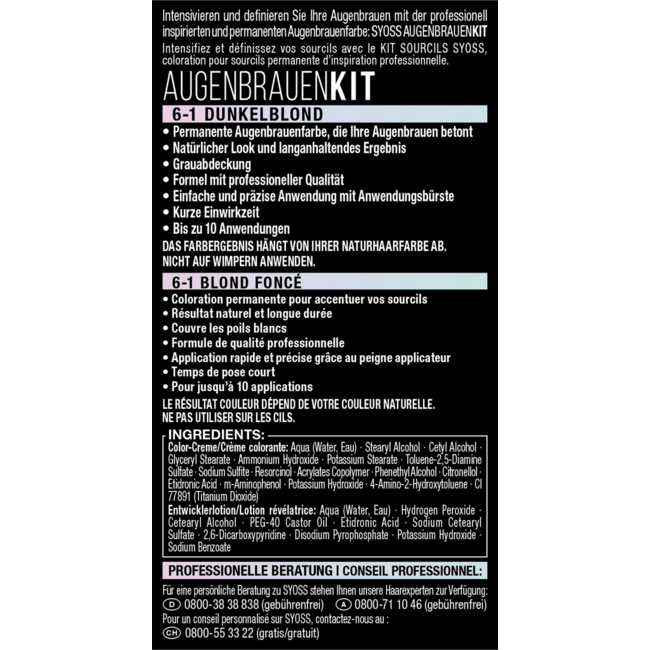 Syoss Wenkbrauwverf Donkerblond 6-1 17 ml