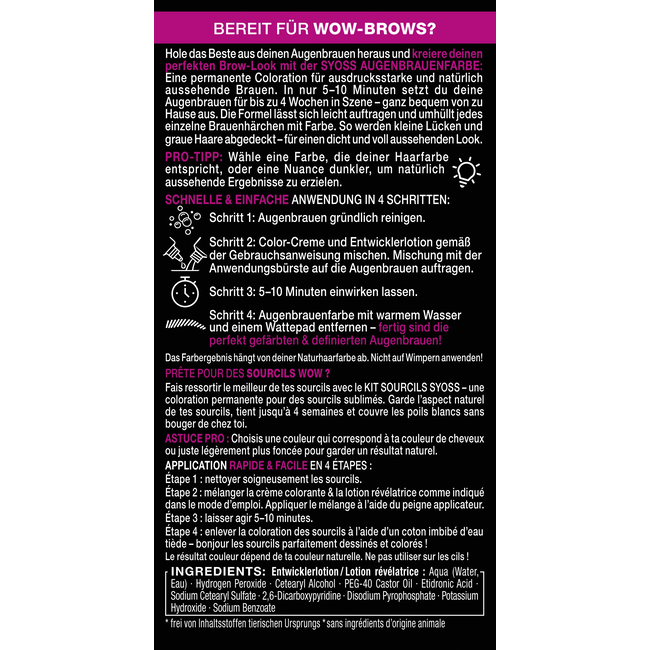 Syoss Wenkbrauwverf Zwart 1-1 17 ml