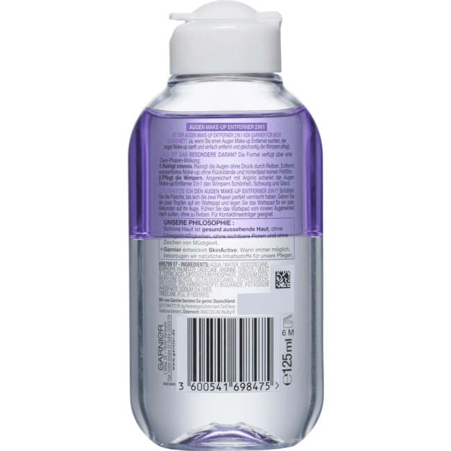 Garnier Skin Naturals Oog Make-Up Remover 2in1 125 ml