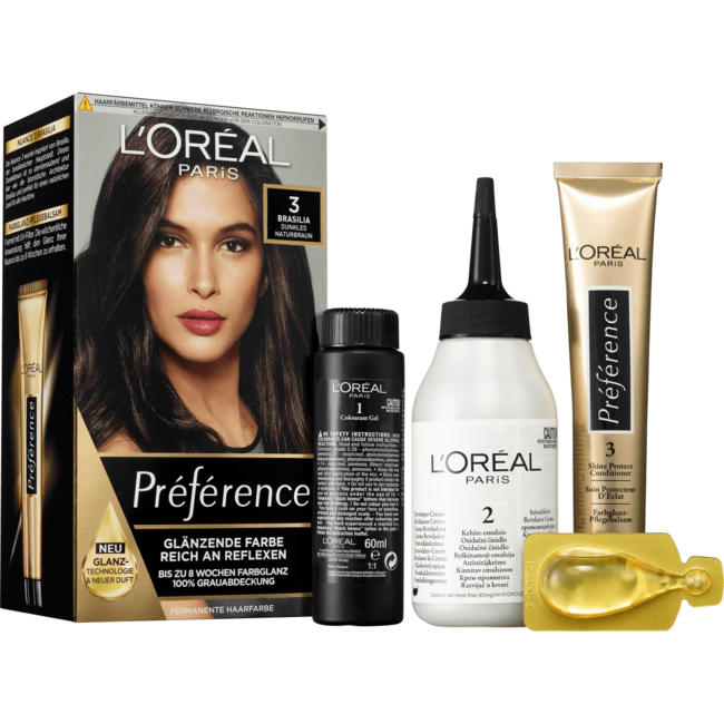 L'Oréal Paris Préférence Haarverf 3 Brasilia Donker Natuurbruin 1 St