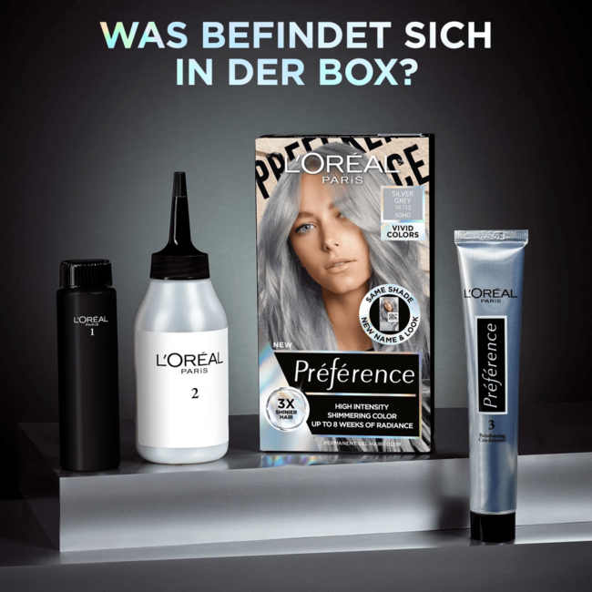 L'Oréal Paris Préférence Haarverf Vivid Colors 10.112 Zilvergrijs 1 St