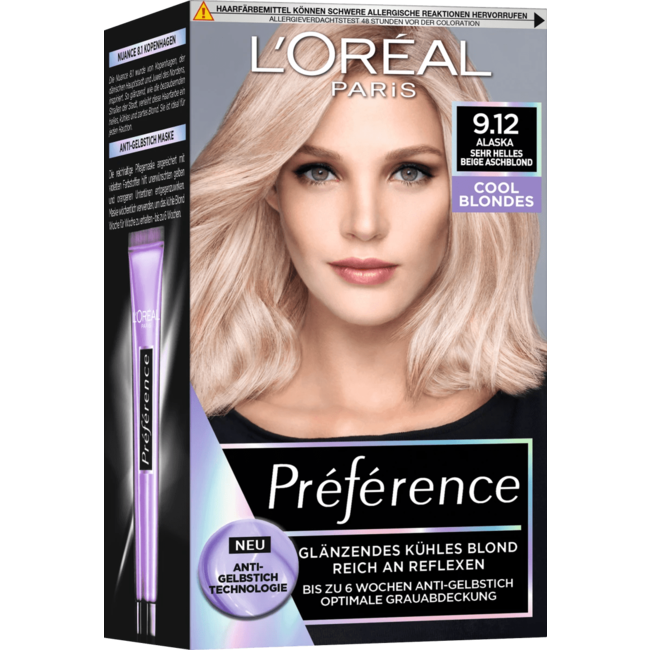 L'Oréal Paris Préférence Haarverf 9.12 Alaska Cool Blondes 1 St