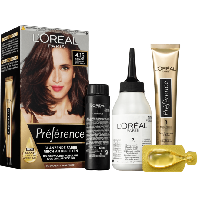 L'Oréal Paris Préférence Haarverf 4.15 Caracas Intensief Middelbruin 1 St