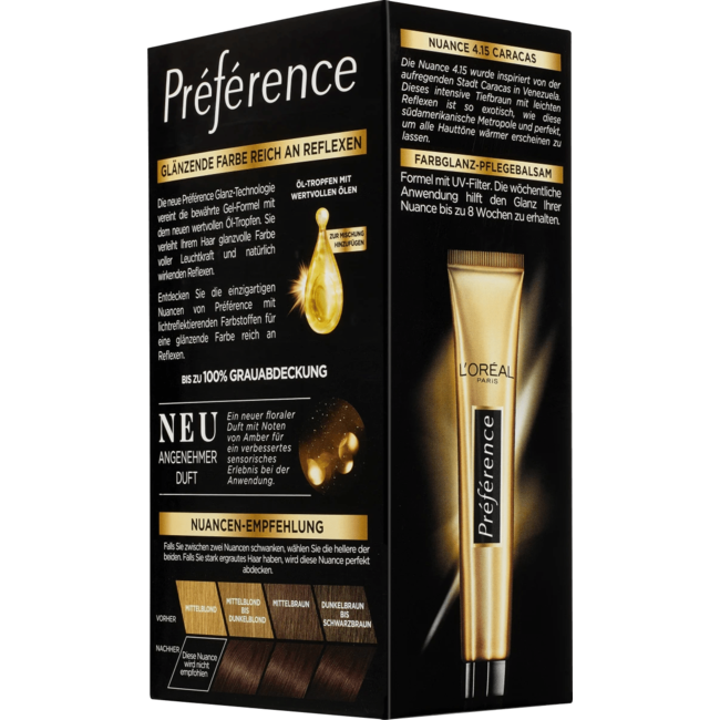 L'Oréal Paris Préférence Haarverf 4.15 Caracas Intensief Middelbruin 1 St