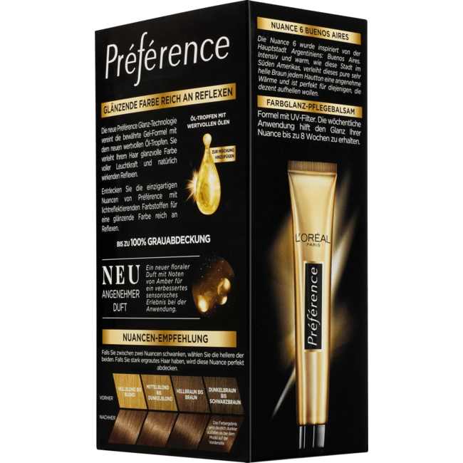 L'Oréal Paris Préférence Haarverf 6 Buenos Aires Natuur Lichtbruin 1 St