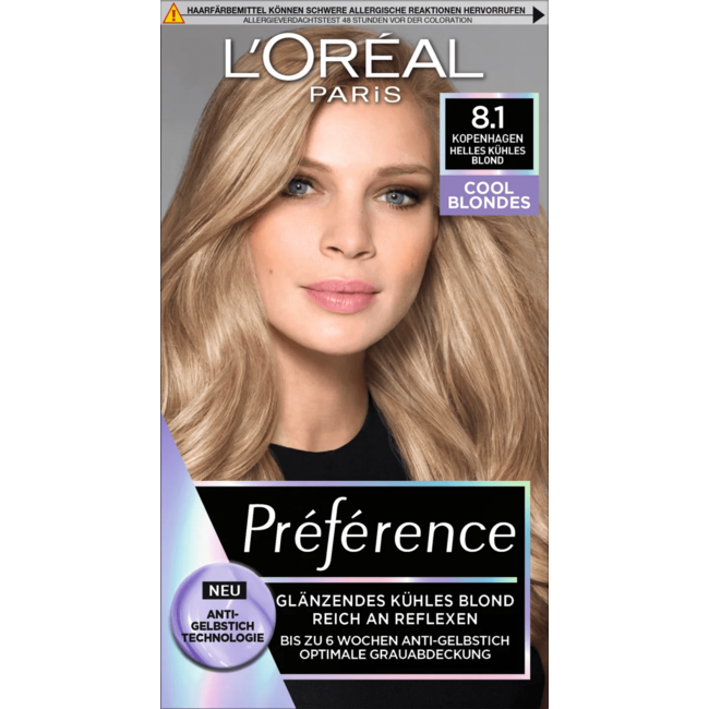 L'Oréal Paris Préférence Haarverf 8.1 Cool Blondes Kopenhagen 1 St