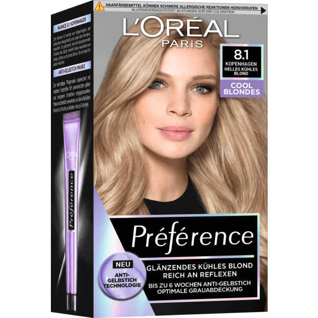 L'Oréal Paris Préférence Haarverf 8.1 Cool Blondes Kopenhagen 1 St