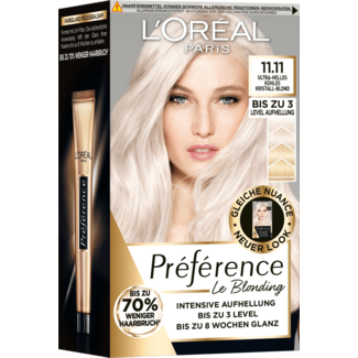 L'Oréal Paris Préférence L'Oréal Paris Préférence Haarverf 11.11 Ijsland Ultra Helder Koel Kristal Blond