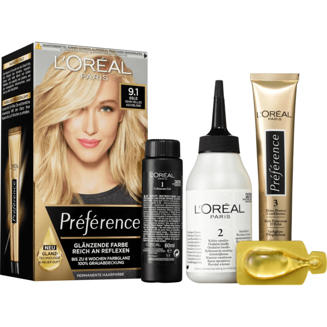 L'Oréal Paris Préférence Haarverf 9.1 Oslo Zeer Helder Ashblond 1 St