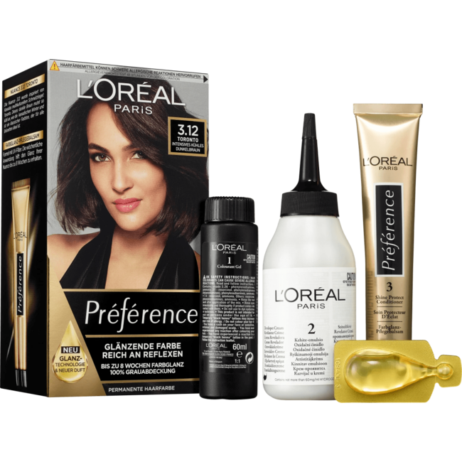 L'Oréal Paris Préférence Haarverf 3.12 Toronto Intens Koel Donkerbruin 1 St