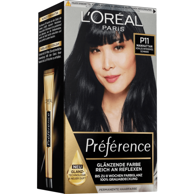 L'Oréal Paris Préférence Haarverf P11 Manhattan Cool Intensief Zwart 1 St