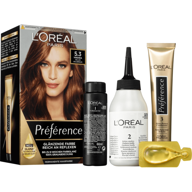 L'Oréal Paris Préférence Haarverf 5.3 Virginia Licht Goudbruin 1 St