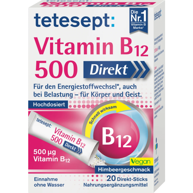Tetesept Vitamine B12 500µg Sticks 20 St 36 g