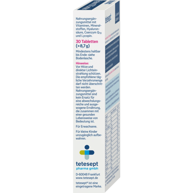 Tetesept Hyaluron 100 Complex Tabletten 30 Stuks 8 g