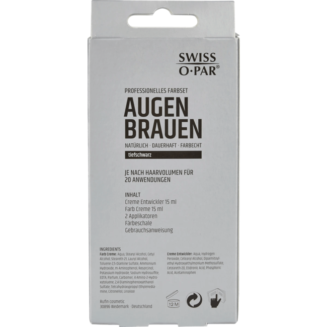 Swiss-O-Par Wenkbrauwverf Diepzwart 1 St