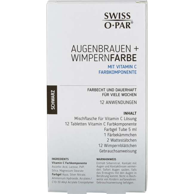 Swiss-O-Par Wenkbrauw- En Wimperverf Zwart 1 St