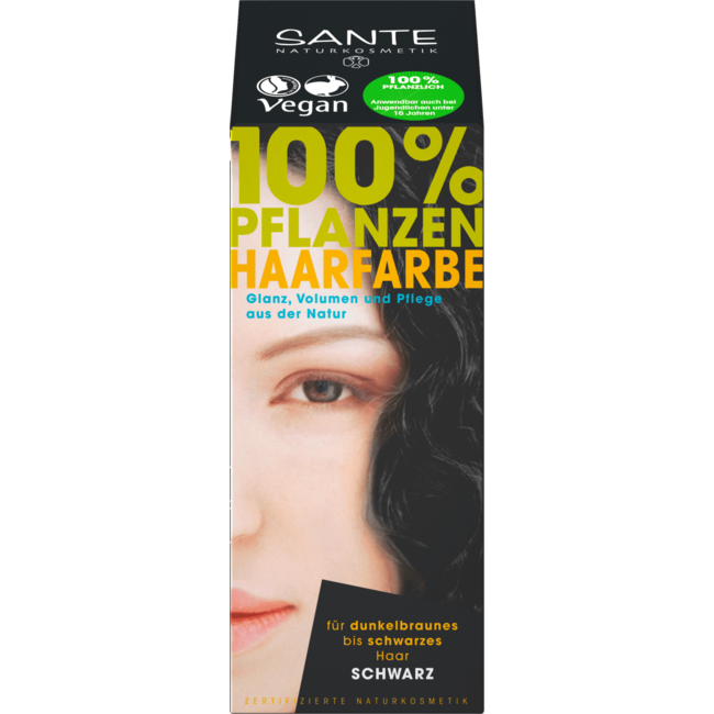 Sante Naturkosmetik Plantaardige Haarkleur Zwart 100 g