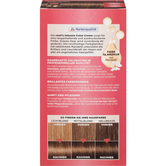 Réell‘E Intensive Color Cream Haarverf 7.04 Caramel Bruin 110 ml