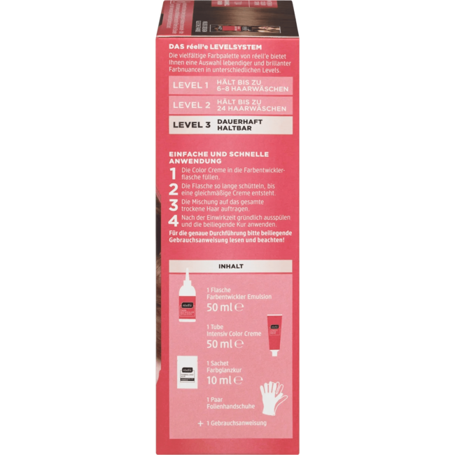 Réell‘E Intensive Color Cream Haarverf 7.04 Caramel Bruin 110 ml