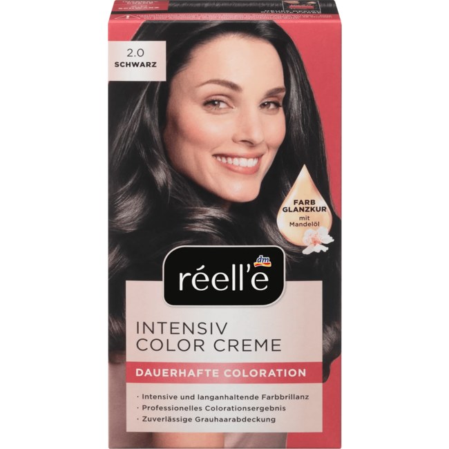 Réell‘E Intensive Color Cream Haarverf 2.0 Zwart 110 ml