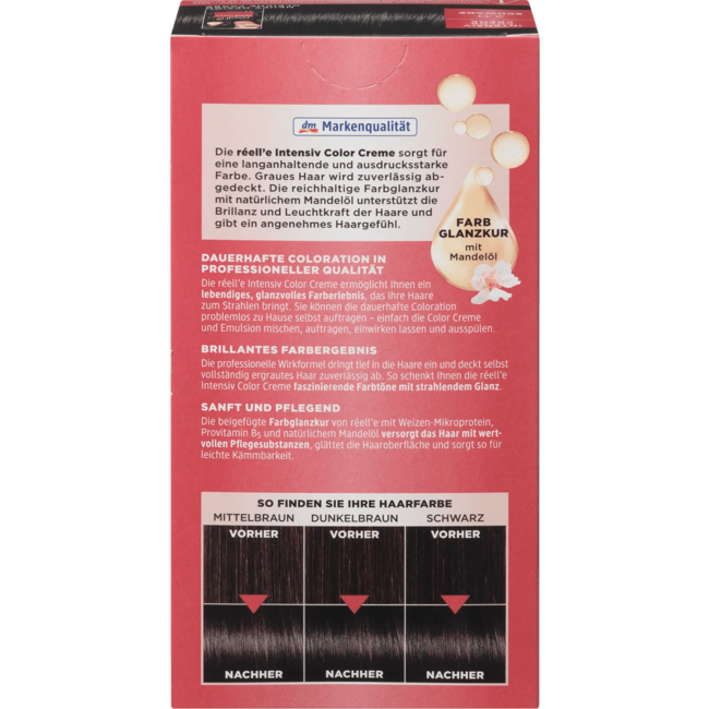 Réell‘E Intensive Color Cream Haarverf 2.0 Zwart 110 ml