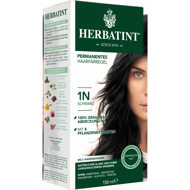 Herbatint Haarverf Gel 1N Zwart 1 St