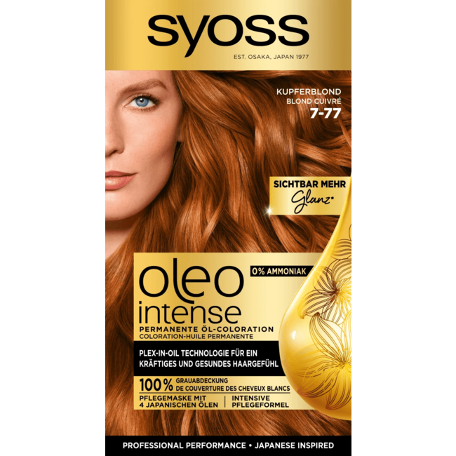 Syoss Oleo Intense Haarverf 7-77 Koperblond 1 St